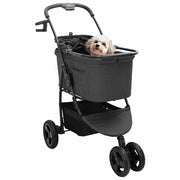 Passeggino pieghevole per animali Nero 78 x 54 x 101 cm CFW6534449