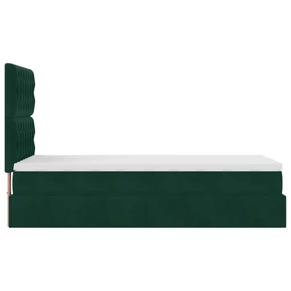 Struttura Letto Pouf con Materassi 90x200 cm in Velluto 3313520