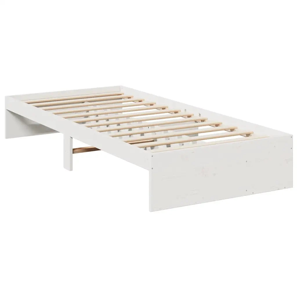Letto singolo | Letto per adulti | Dormeuse senza Materasso Bianca 90x190 cm Legno Massello Pino