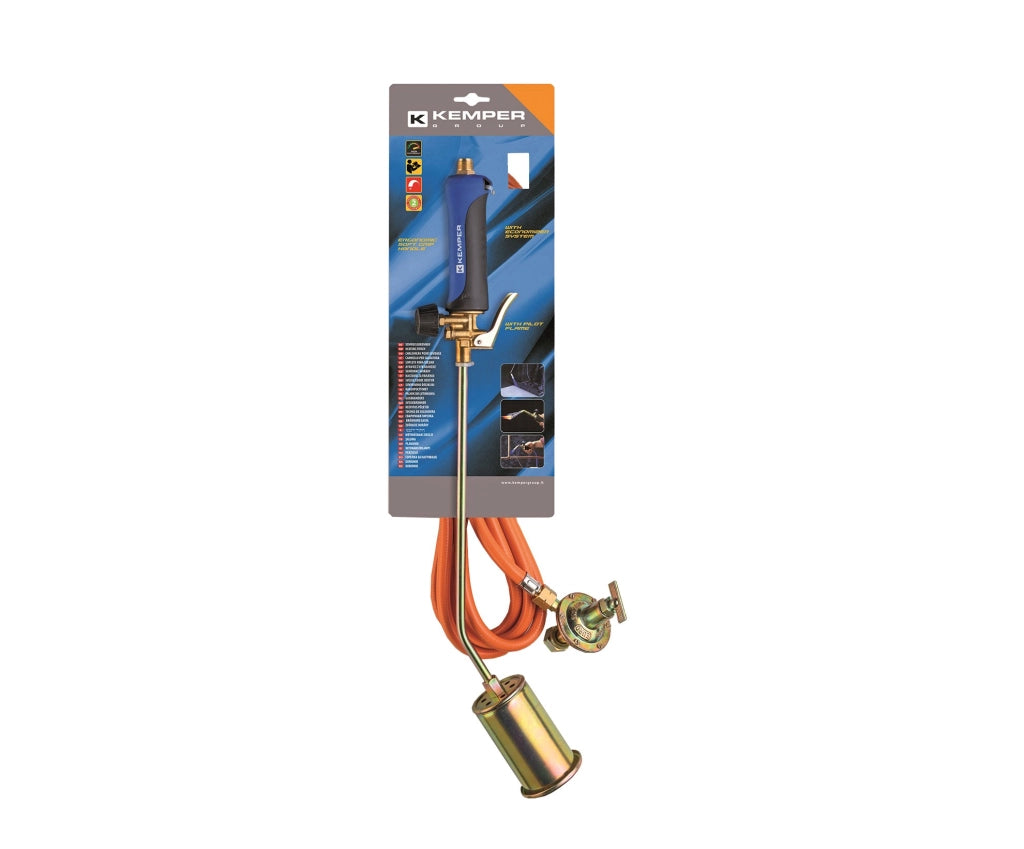 CANNELLO DA RISCALDO C/LEVA IN KIT KEMPER 63 cm - Bruciatore Ø 45 mm - Tubo 10 mt - KEMPER