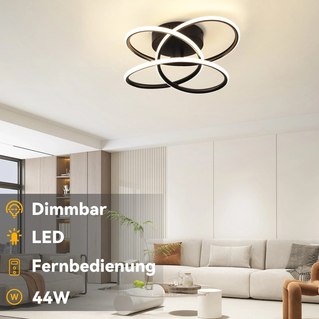 ZMH Lampada da soffitto LED metallo farfalla 36cm dimmerabile per soggiorno