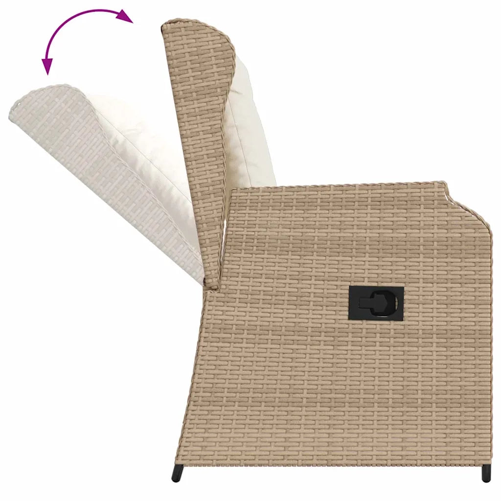 Panchina da giardino 2 pcs Beige polyrattan 3394489