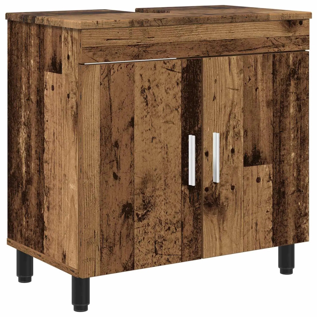 Mobiletto da bagno Legno antico 60 x 35 x 60 cm 889403