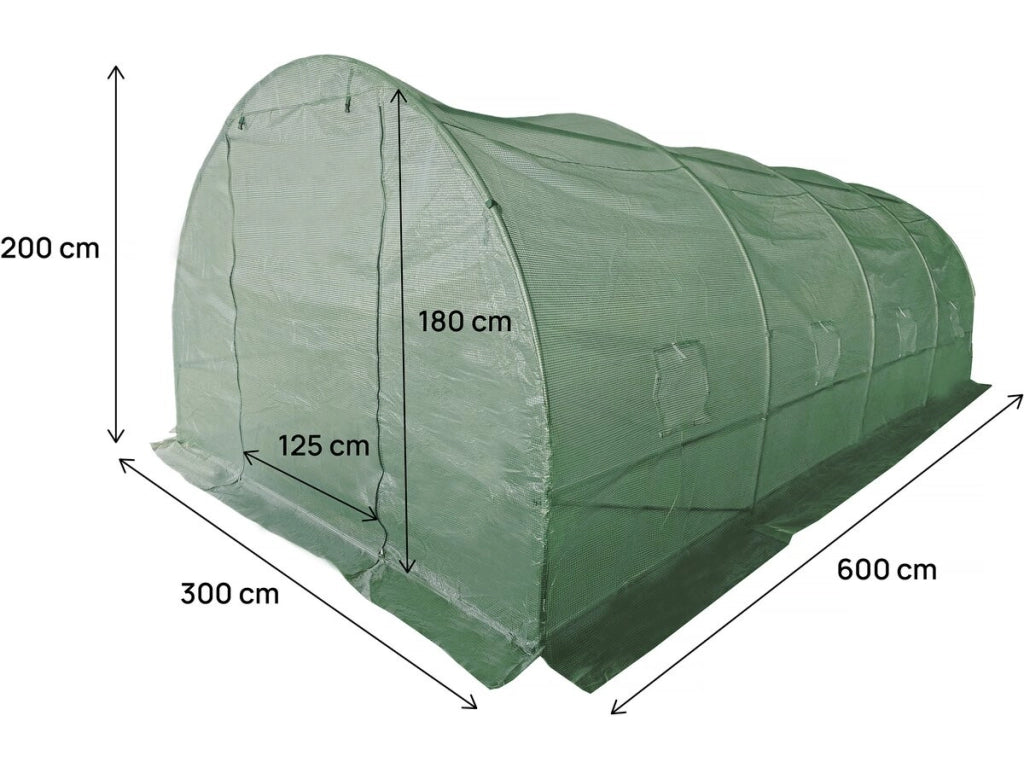 Copertura per serra a tunnel da giardino "Lys" - 18 m² - 130 g - Verde