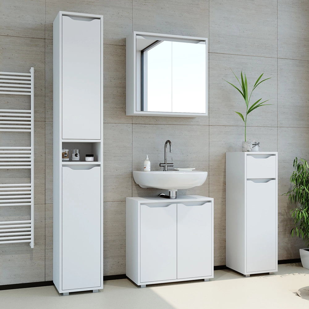 Vicco Specchio contenitore bagno Bianco 60 x 60 cm