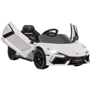 Giocattolo Auto Bambini con Luci LED e Telecomando ¨C Minimal ¨C Bianco Plastica Acciaio 105x60x40