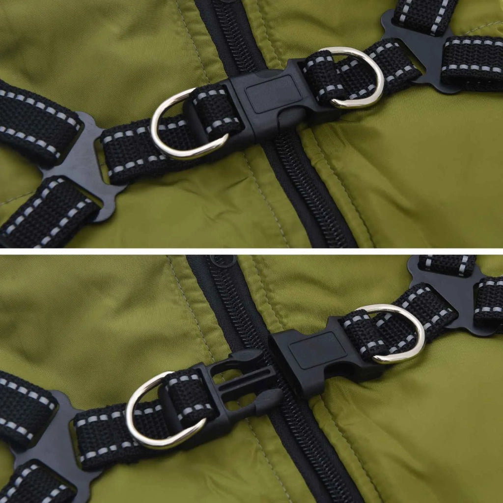 Cappotto per Cani Verde militare L32 Pile e Poliestere 3422513