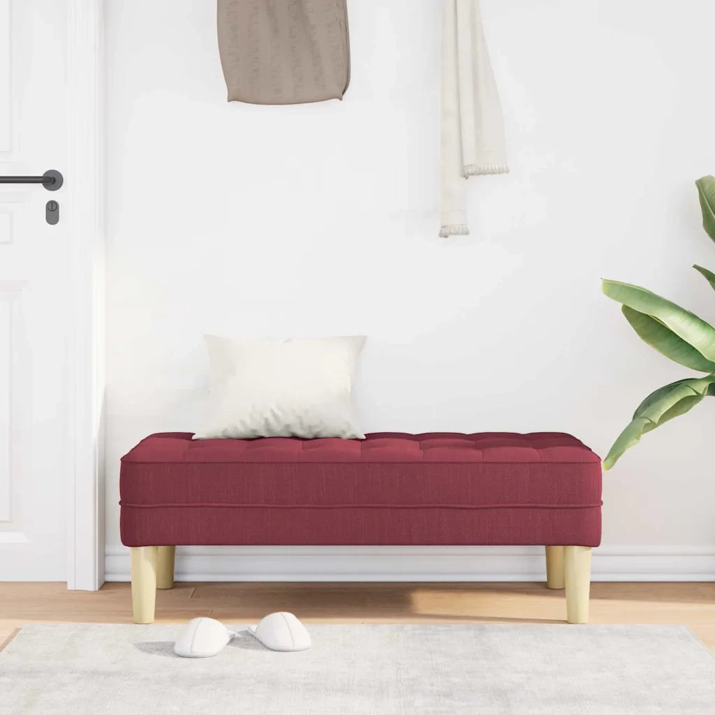 panchina con cuscino Rosso Vino 113 x 57 x 39 cm Tessuto 42001938