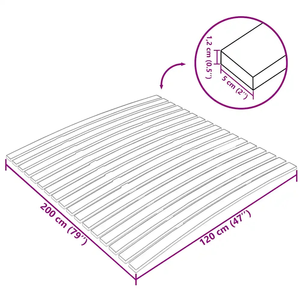 Rete di ricambio per letto con 17 doghe 120x200 cm 340074
