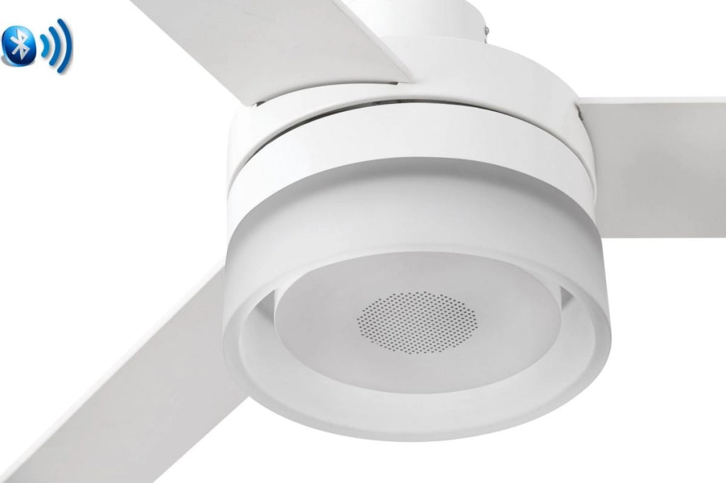 FARO Ventilatore da soffitto Ice Bianco Acciaio linee essenziali finiture curate funzionamento duraturo FARO-33460