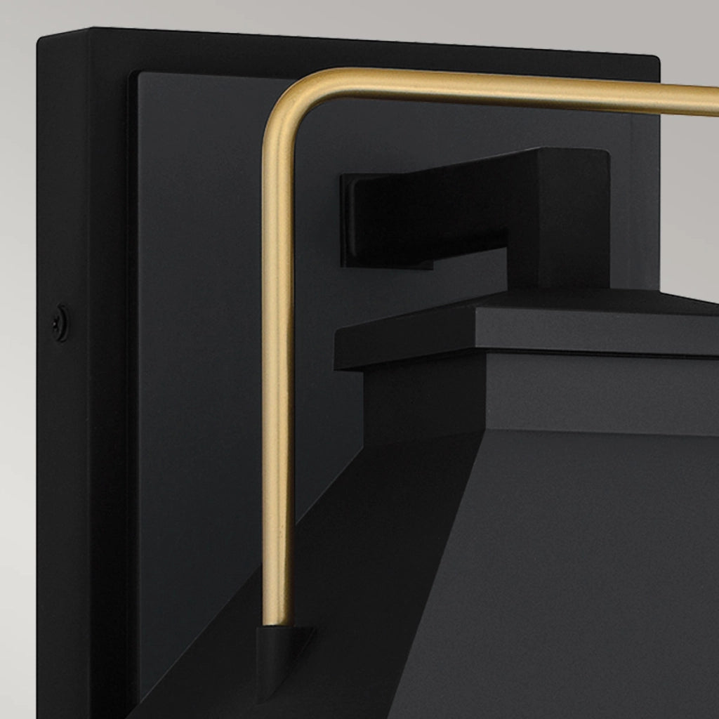 Applique esterna lanterna classica nera ottone E27 40W IP44