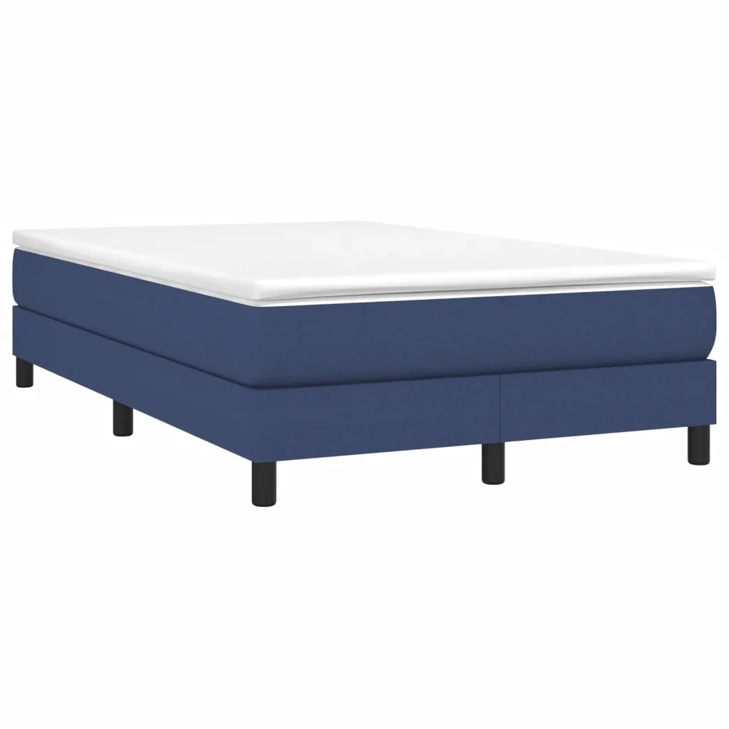 Letto matrimoniale | Letto per adulti | Giroletto a Molle con Materasso Blu 120x190 cm in Tessuto