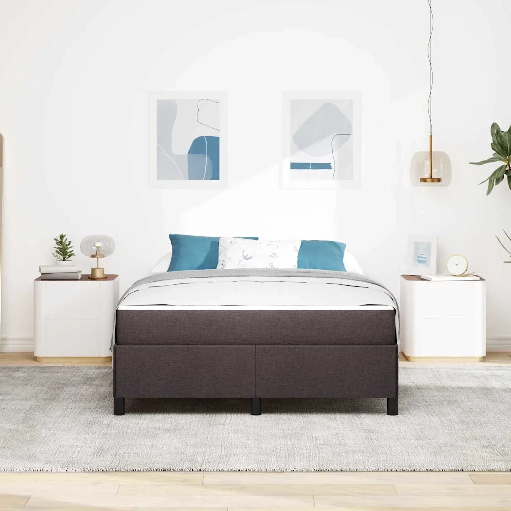 Letto a molle Marrone Scuro 140 x 200 cm Tessuto 3398867