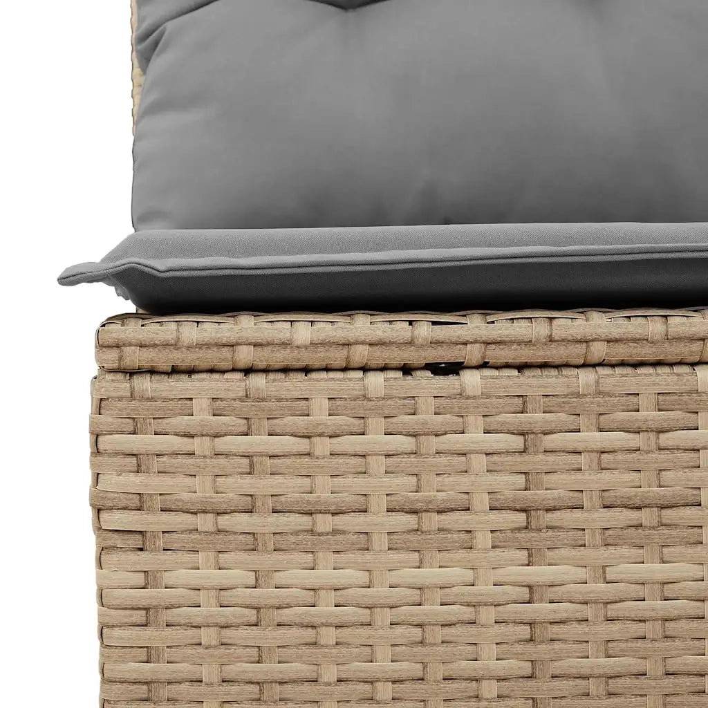 Set Divani da Giardino 7 pz con Cuscini Beige in Polyrattan 3269309