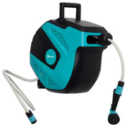 Avvolgitubo da Parete Orientabile 180¡ã con Doccetta Multipla ¨C Xylo ¨C Verde e Nero 15m