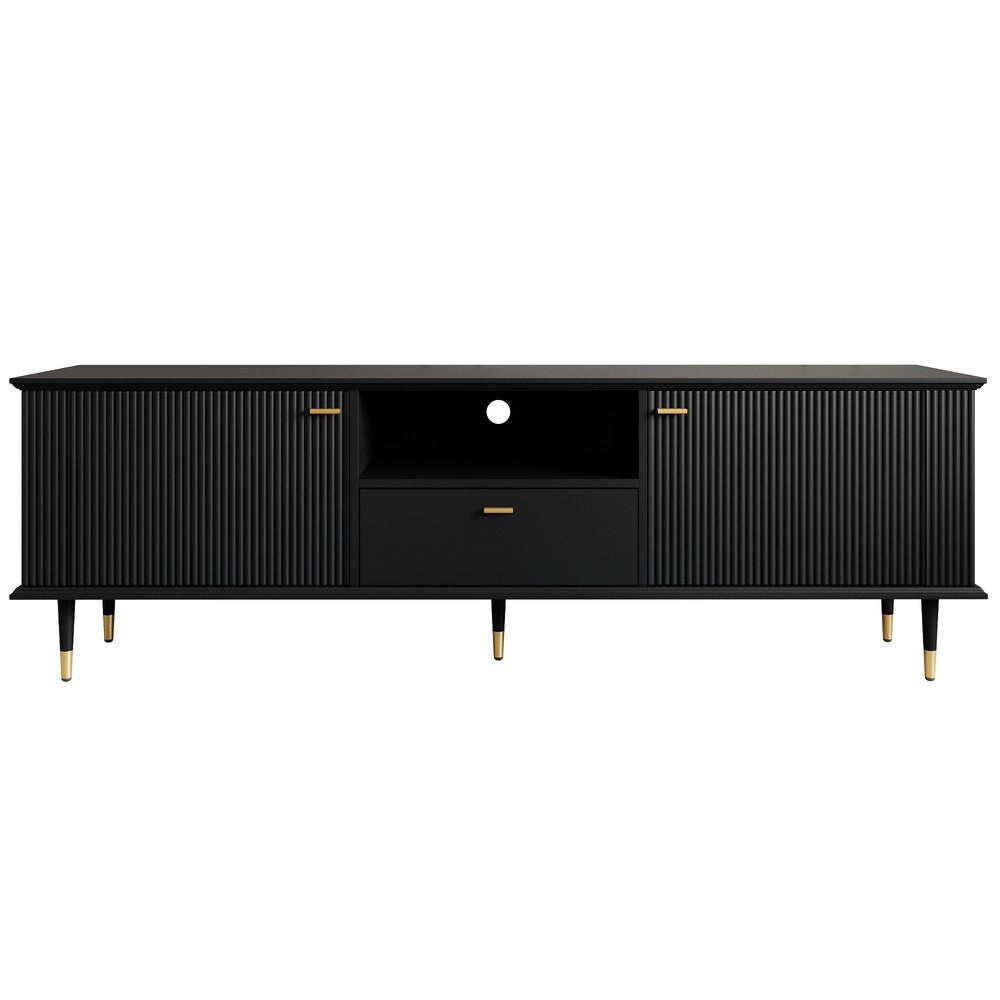 Mobile TV con Cassetti e Ripiani ¨C MINIMAL ¨C Bianco, Ante Soft-Close