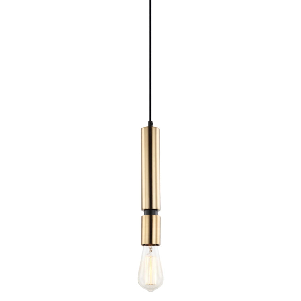 Lampada a sospensione Italux Torla nero/ottone E27