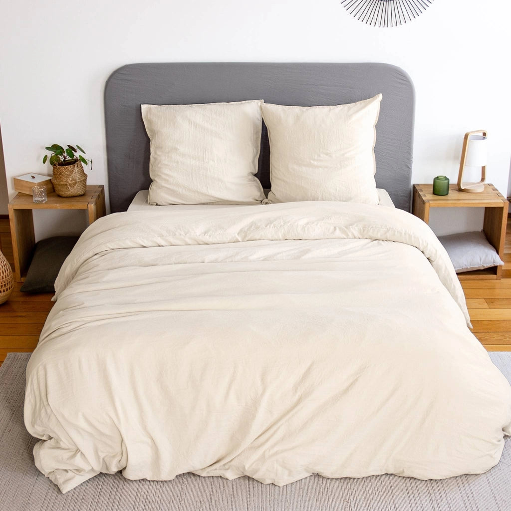 Set biancheria da letto in microfibra lavata, 2 posti