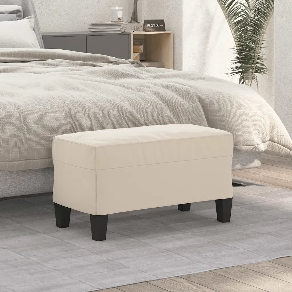 Panca crema 70x35x41 cm in Microfibra 349449