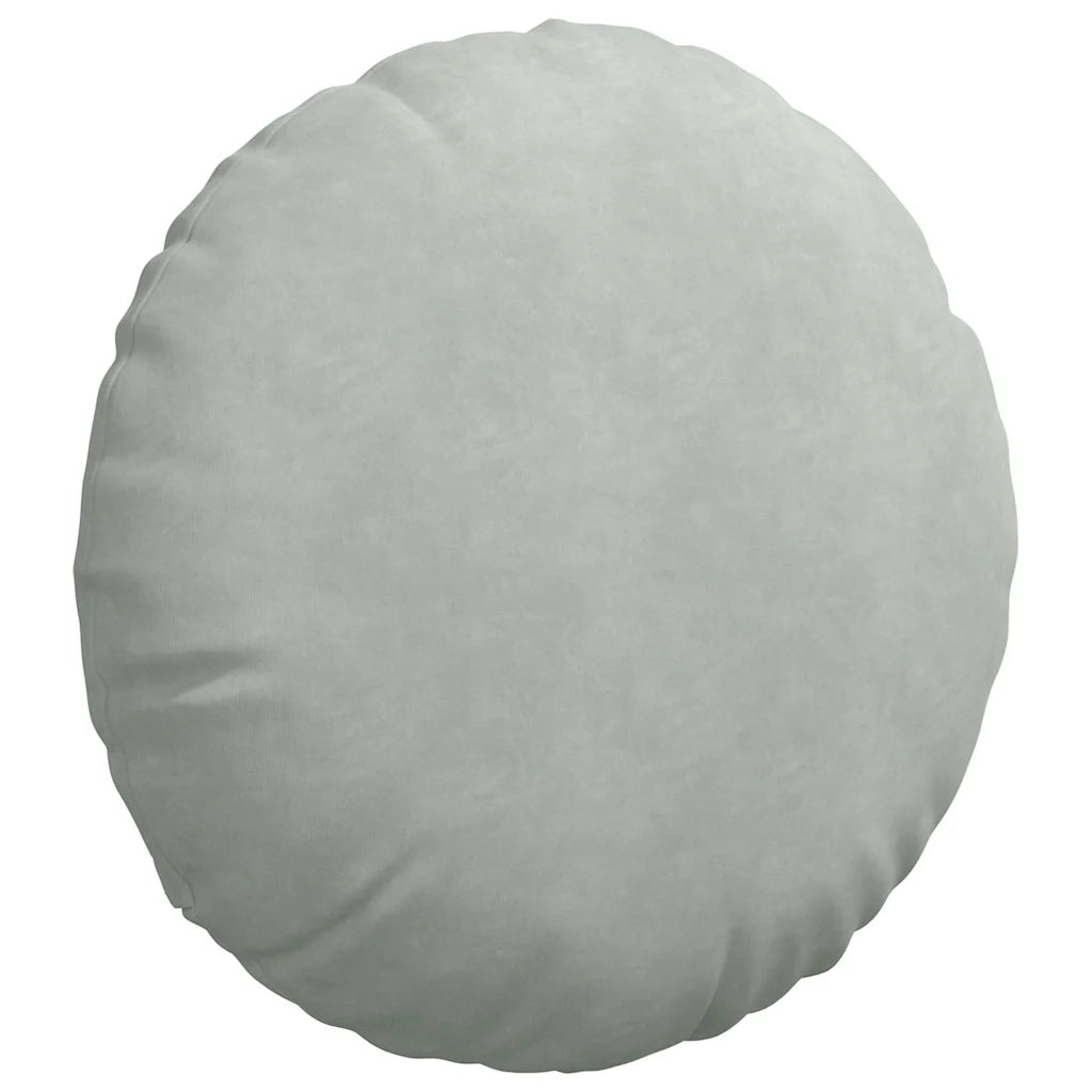 Cuscini per Seduta 2 pcs Grigio chiaro Ø 40 x 13 cm Velluto 42014248