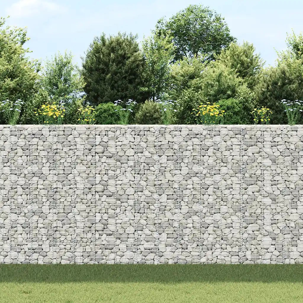 Fioriere Rialzate a Gabbione 3 pz 30x30x200 cm in Ferro