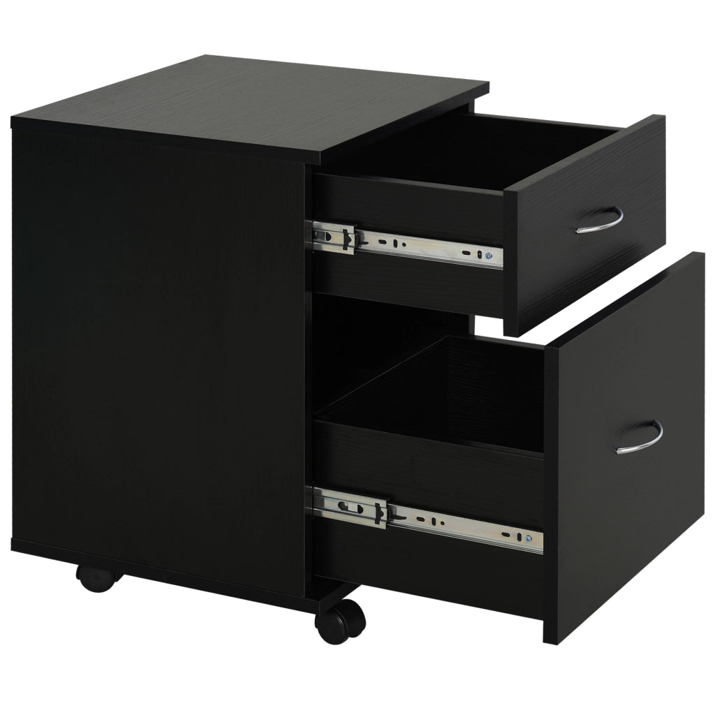 Cassettiera con Ruote ¨C zephmum ¨C Legno Nero 60x40x80