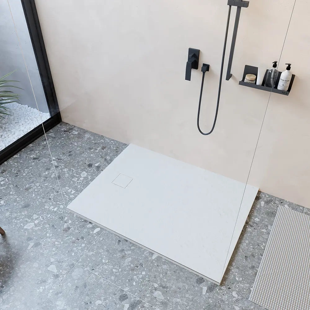 Piatto doccia 70x120 cm colore bianco effetto pietra | Samos