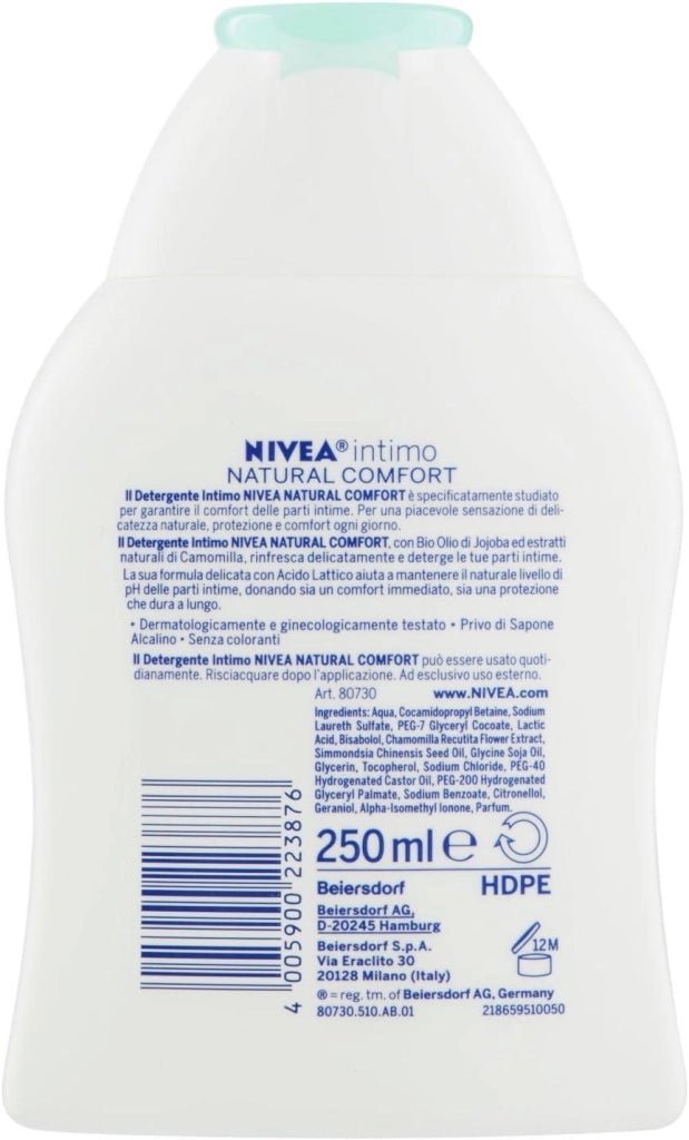 NIVEA DETERGENTE INTIMO FORMATO DA 250ML NATURAL COMFORT