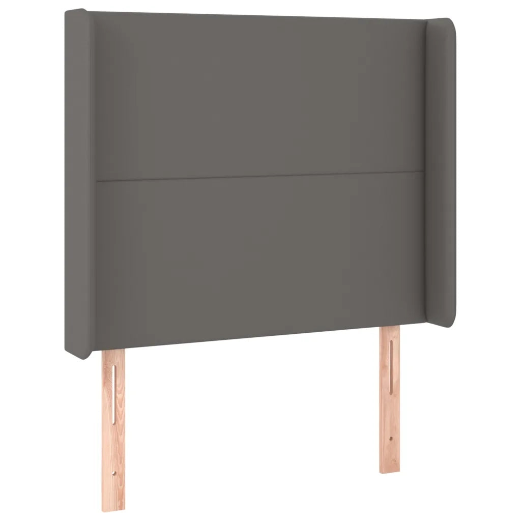 Giroletto Molle con Materasso e LED Grigio 90x190cm Similpelle