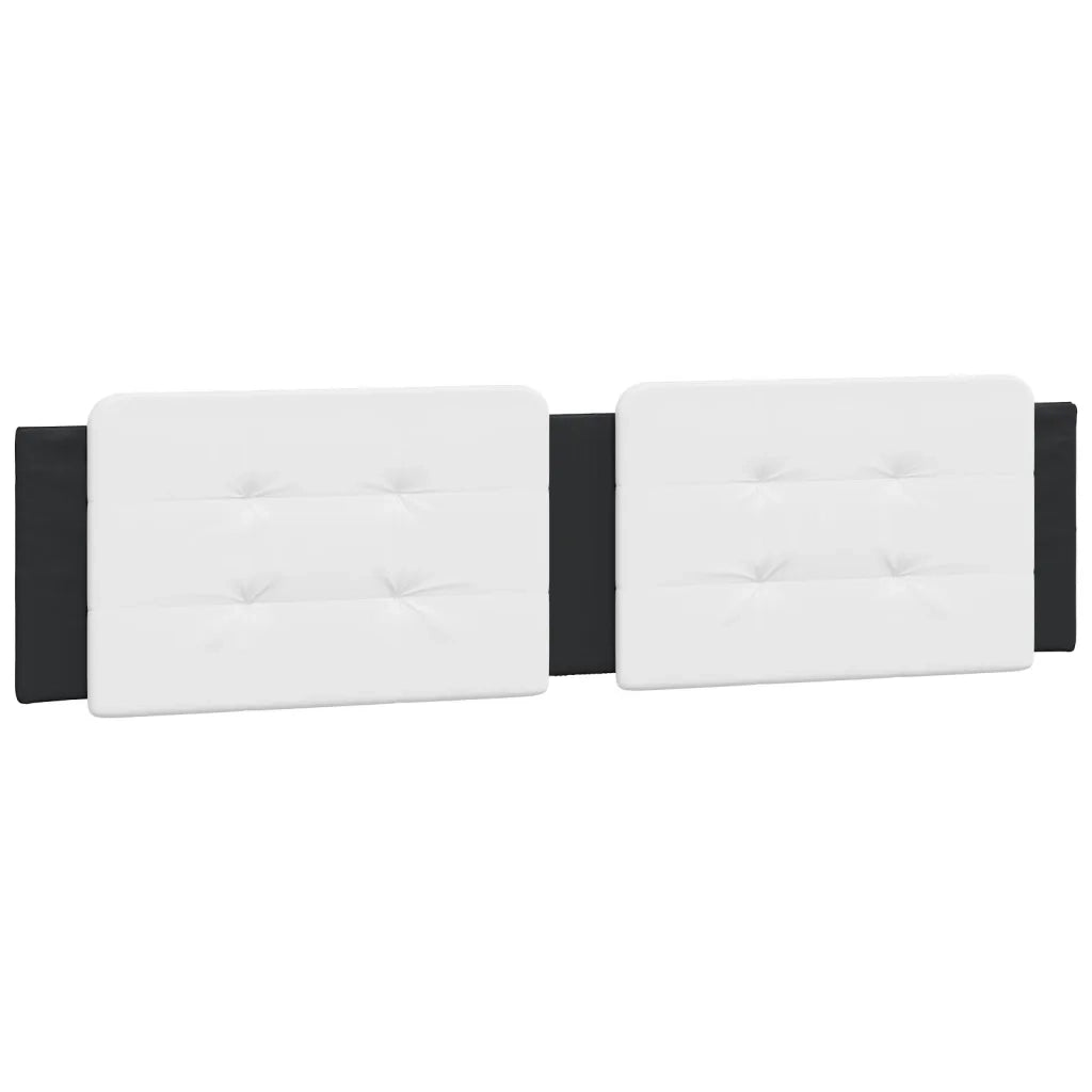 Letto con Materasso Zadar Nero e Bianco 200x200cm in Similpelle