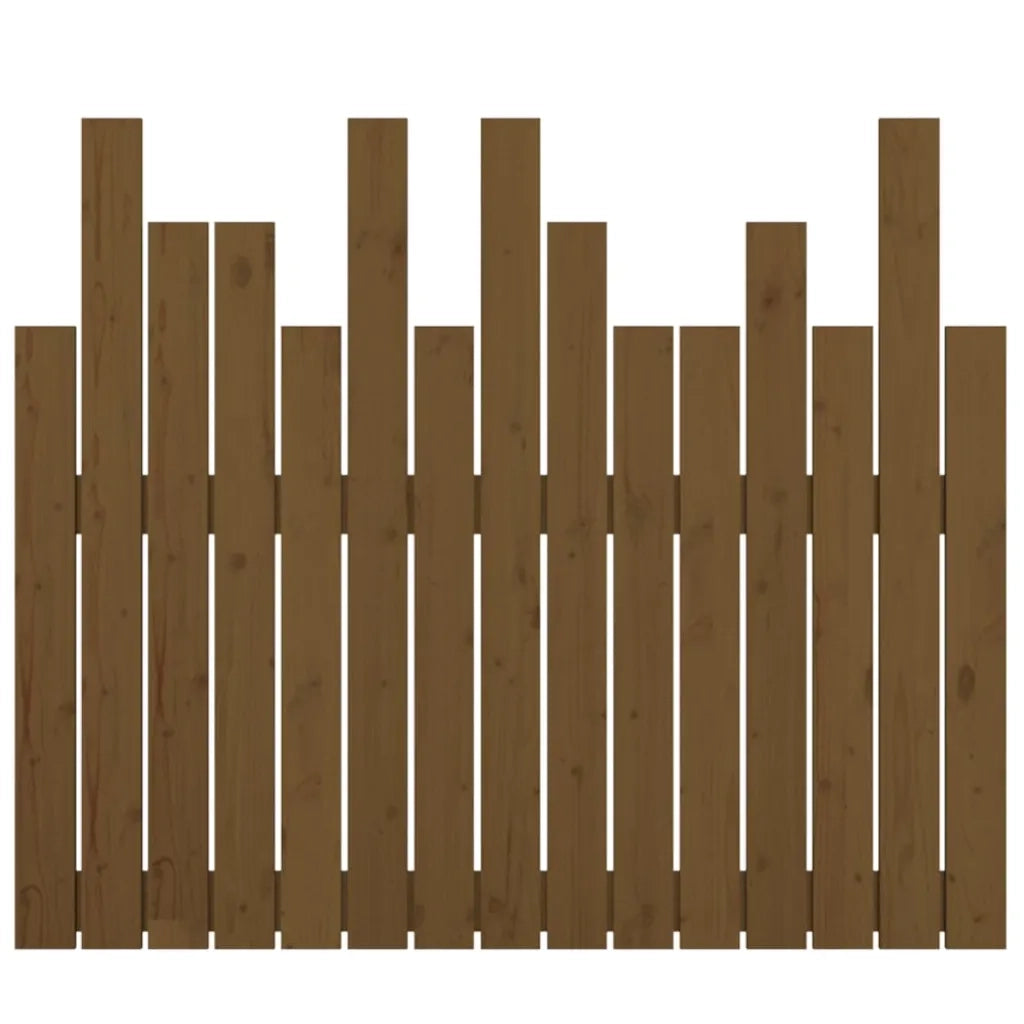 Testiera da Parete-Testiera a Muro-Testata Decorativa Ambra 95,5x3x80 cm in Legno Massello di Pino