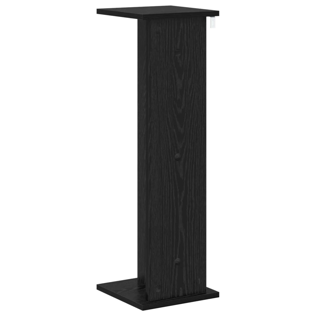 Supporto per piante | Sostegno per piante Rovere Nero 25 x 25,5 x 80,5 cm