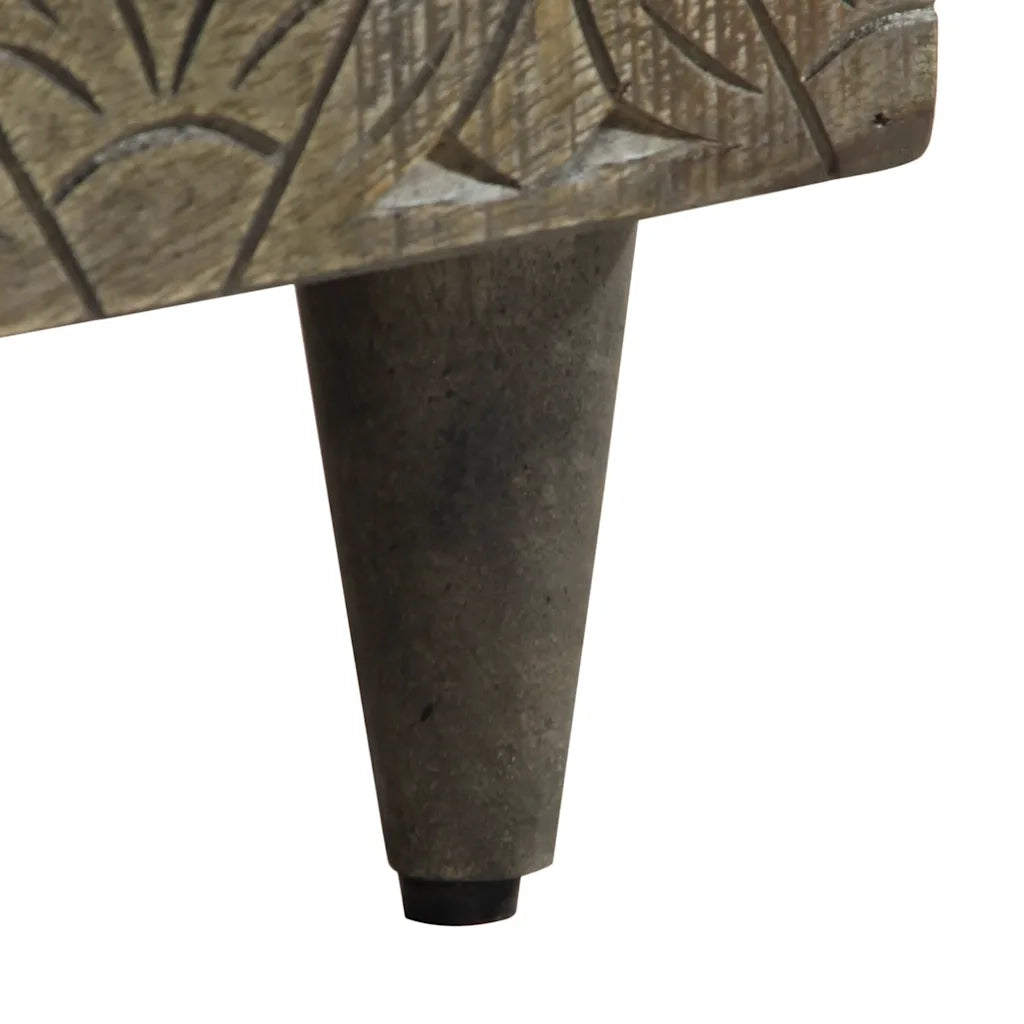 Tavolino da Salotto-Tavolino da soggiorno-Tavolo Grigio Chiaro 80x50x40 cm Legno di Mango 684291