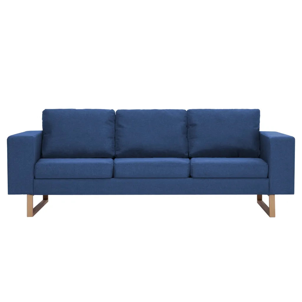 Divano a 3 Posti in Tessuto Blu 281386