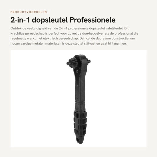 Chiave multiuso 2 in 1 - Chiave a rasoio professionale - Duraturo e resistente - 12,7 mm e 17,5 mm - Adatto per strumenti elettrici - Mano...