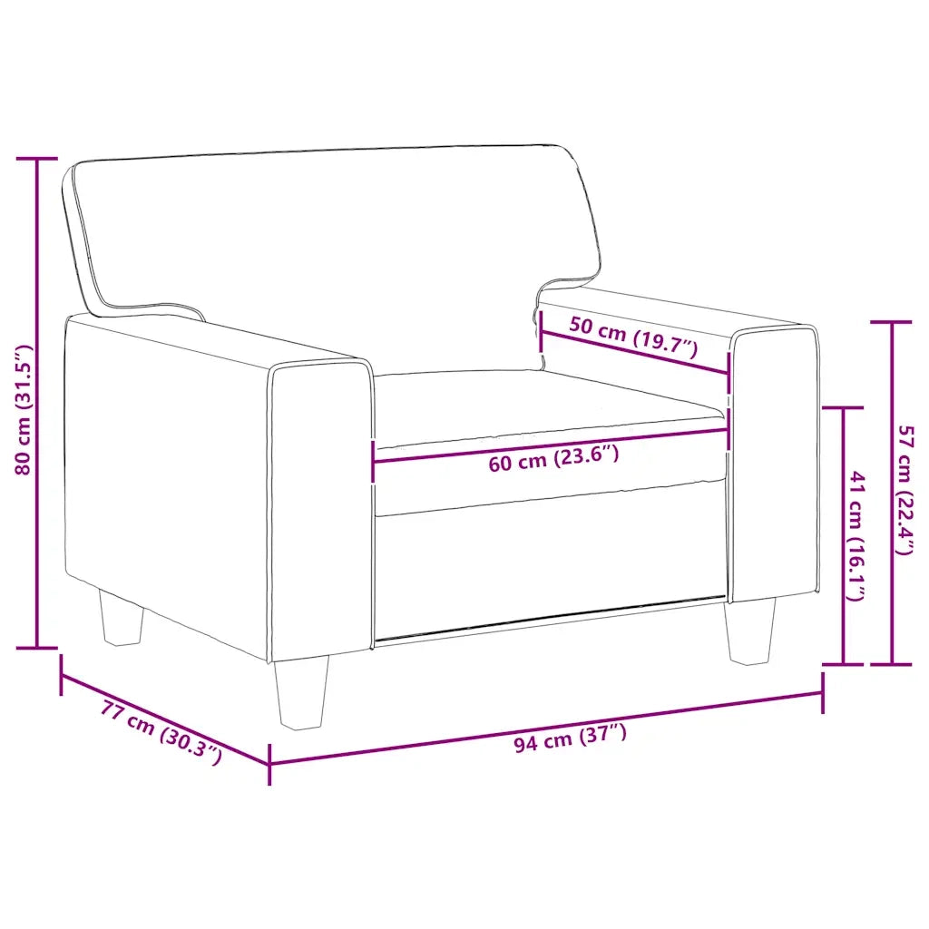 Poltrona | Sedia Relax Grigia 60 cm in Similpelle