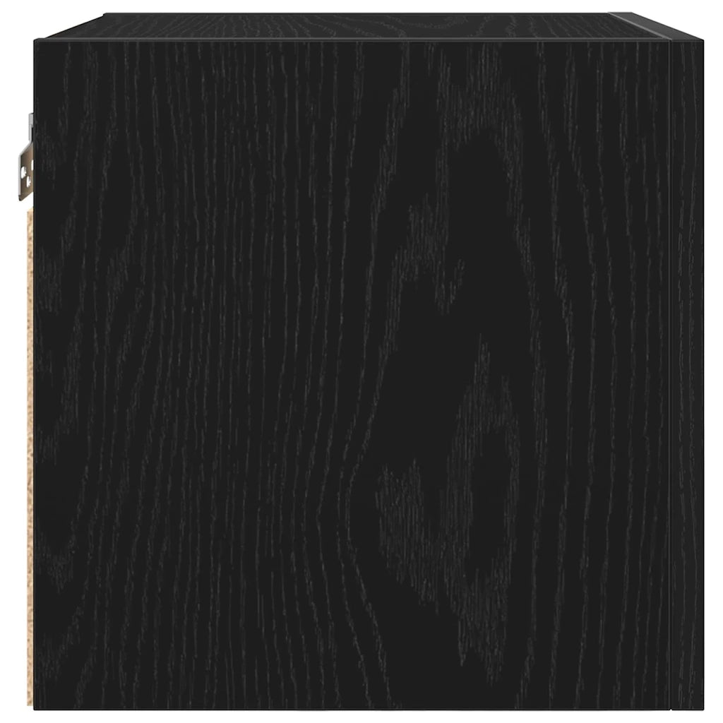 Mobile TV da parete 2 pcs Rovere Nero 30,5 x 30 x 30 cm 862577