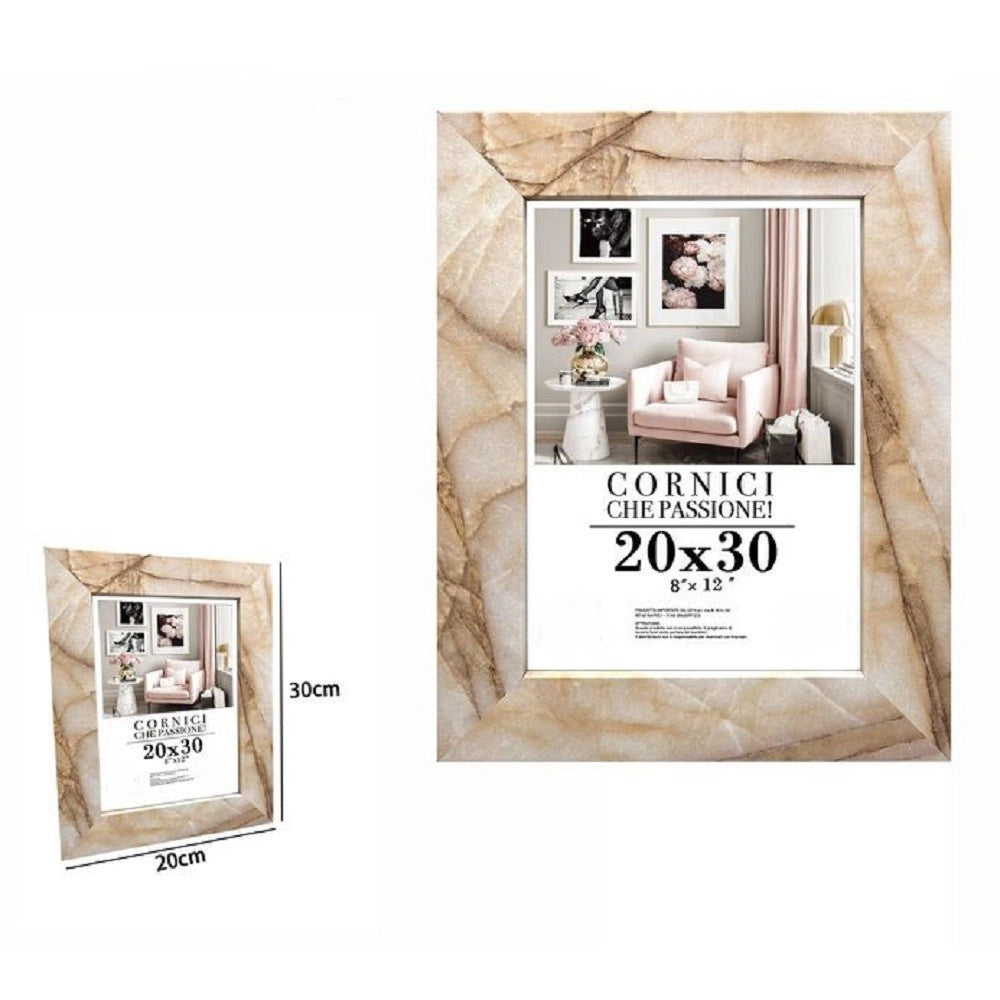 Trade Shop - Cornice Foto Portafoto Quadri Tele Poster 20 X 30 Cm Modello Effetto Marmo 71663 -