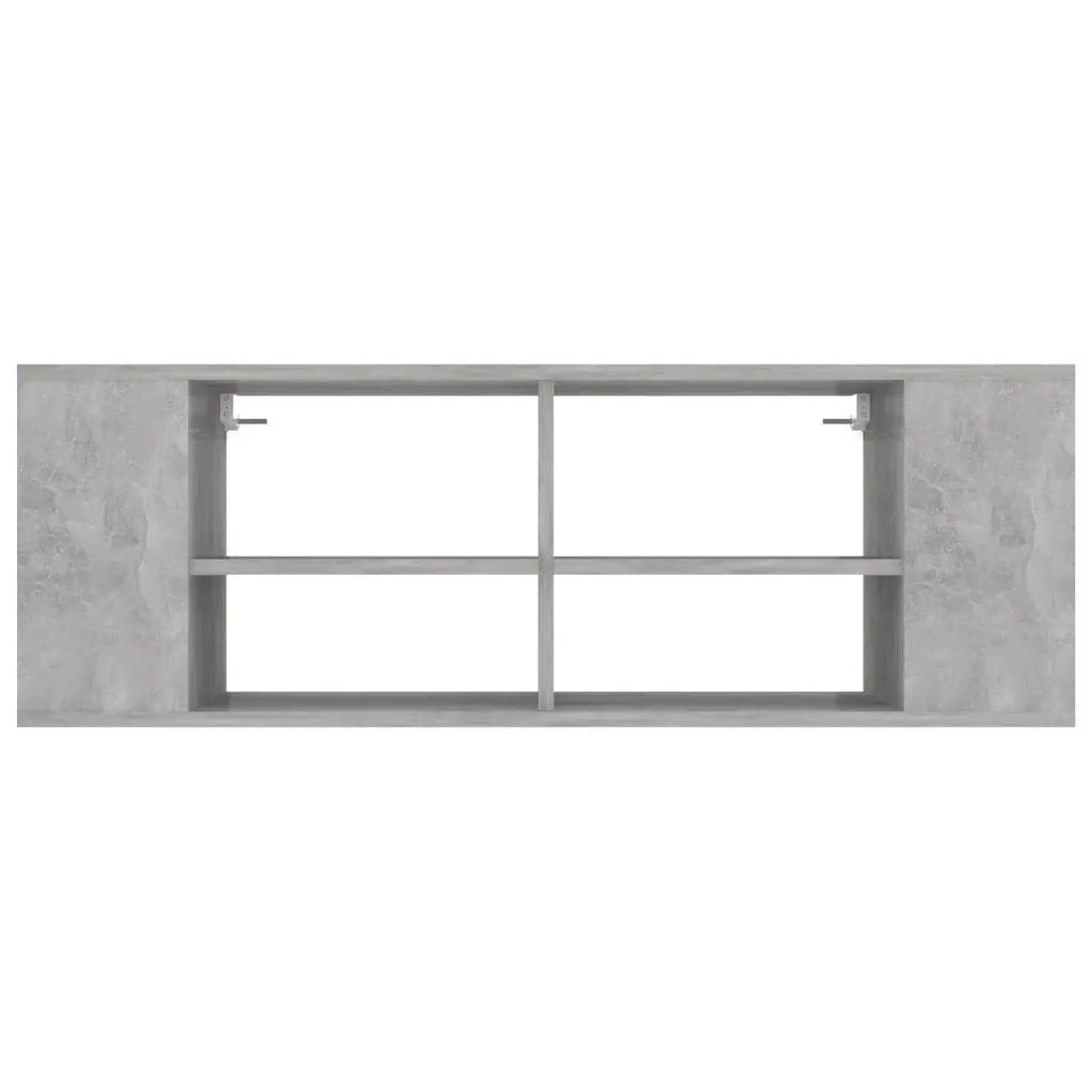 Mobile TV Parete Grigio Cemento 102x35x35 cm Legno Multistrato 806242