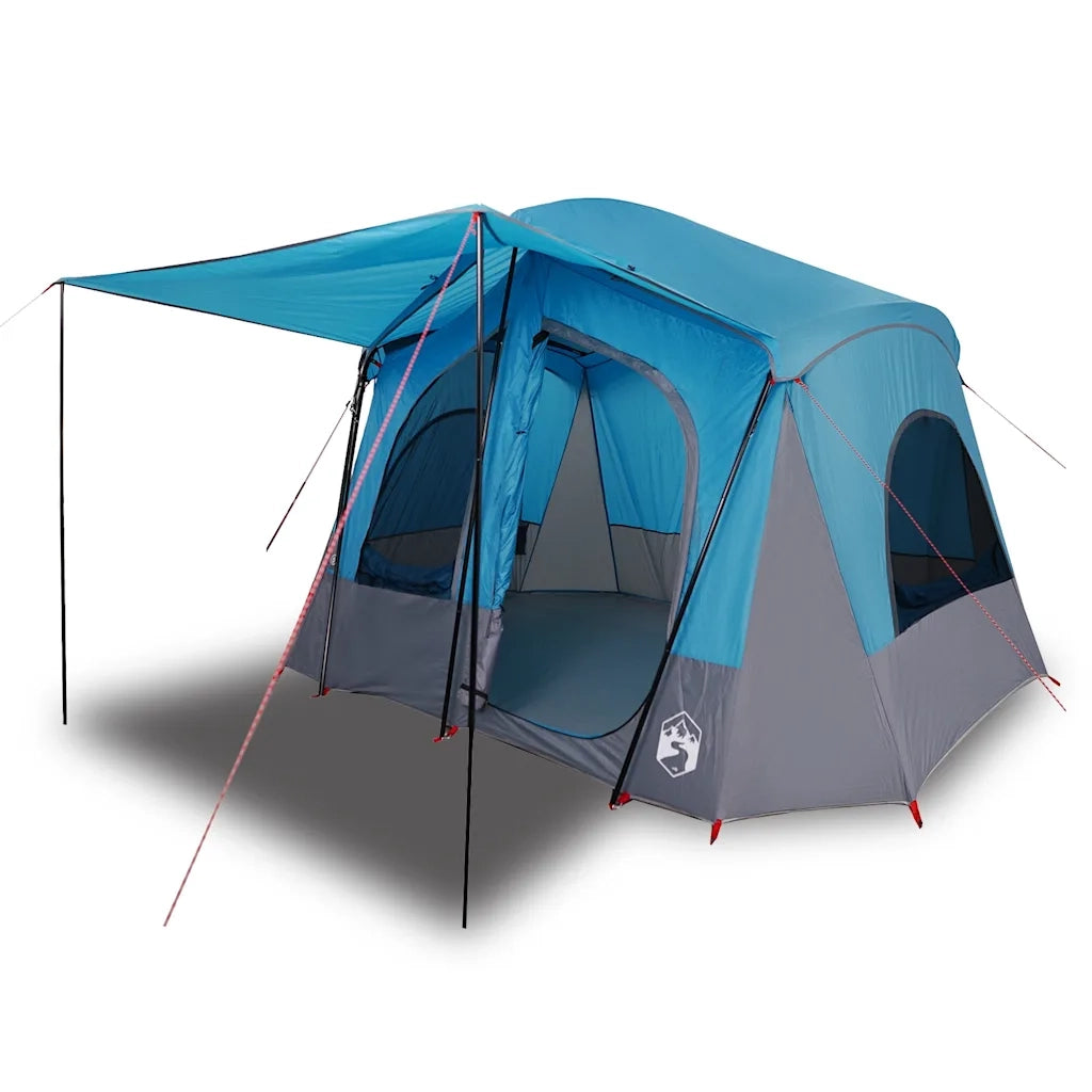Tenda da Campeggio a Cabina per 5 Persone-Tenda per Escursionismo Blu Impermeabile