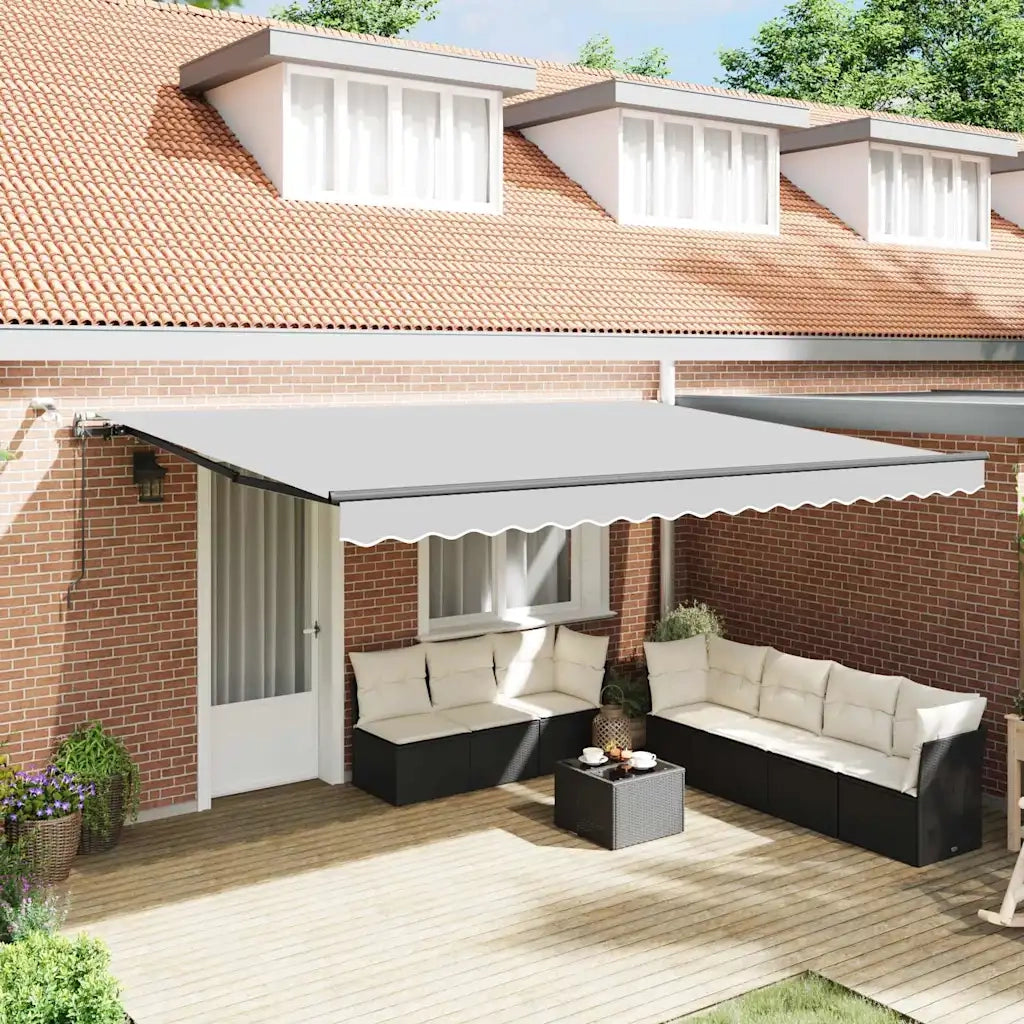 Tenda da Sole con Antracite 4 × 3 m Metallo 313261