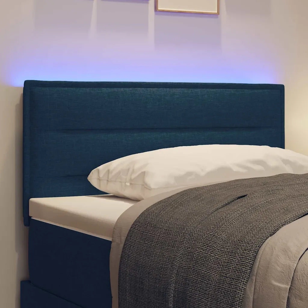 Testiera LED con strisce LED con testiera Blu 100 cm Tessuto 3337984