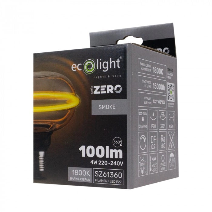 Lampadina LED Ecolight Zero UFO fumé dimmerabile E27