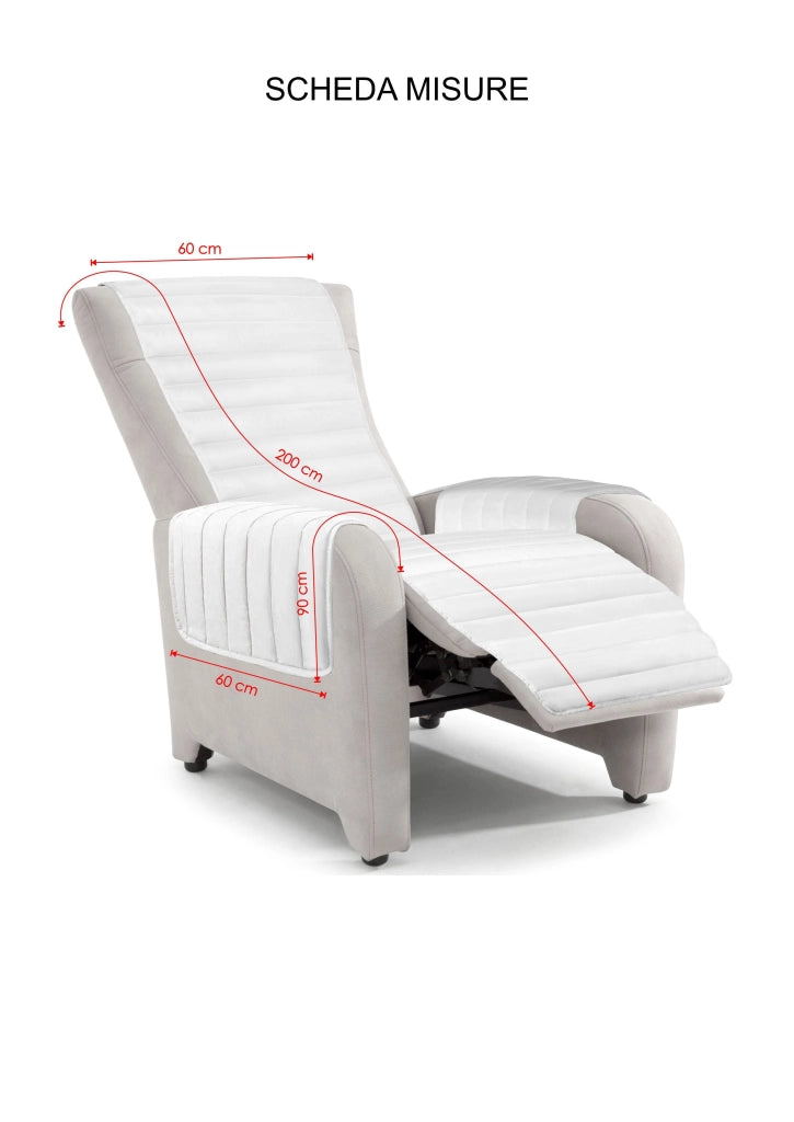 Copripoltrona Trapuntato Doubleface Tortora/Grigio Chiaro