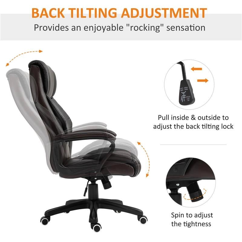 POLTRONA UFFICIO MASSAGGIANTE ERGONOMICA E DIRIGENZIALE IN SIMILPELLE NERA