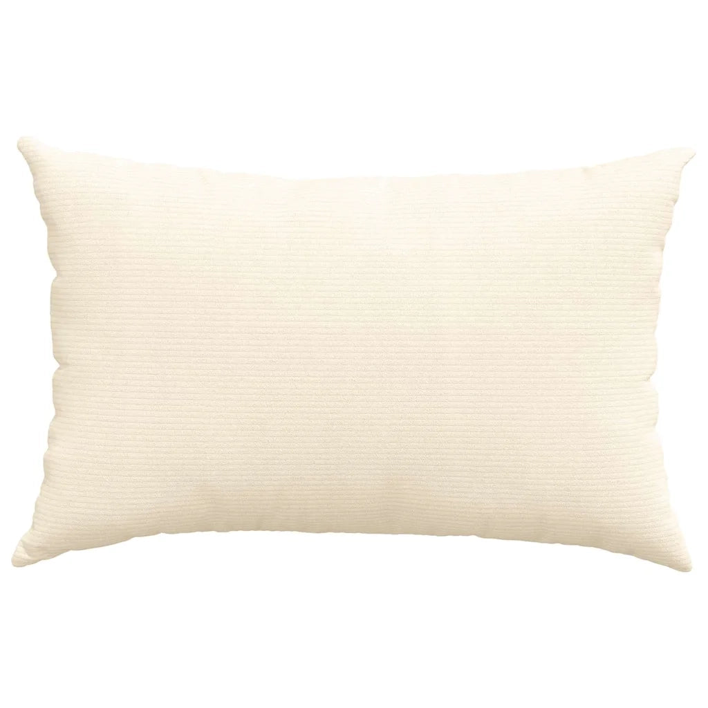 Cuscini da Divano 2 pcs Crema 60 x 40 cm Tessuto in Cords 42013690