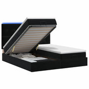 Letto Ottomano con Materasso e LED Nero 160 x 200 cm Velluto 3458492