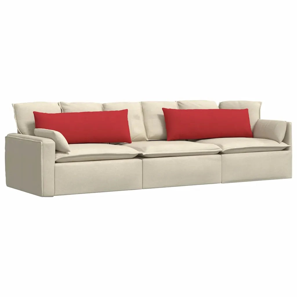 Cuscini da Divano 2 pcs Rosso 120 x 40 cm Tessuto 42013794