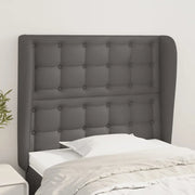 Testiera ad Orecchio-Testata con Orecchie Grigia 83x23x118/128 cm in Similpelle 191593