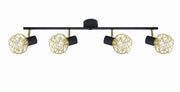Plafoniera Candellux Acrobat metallo nero/oro 4xE14 dimmerabile